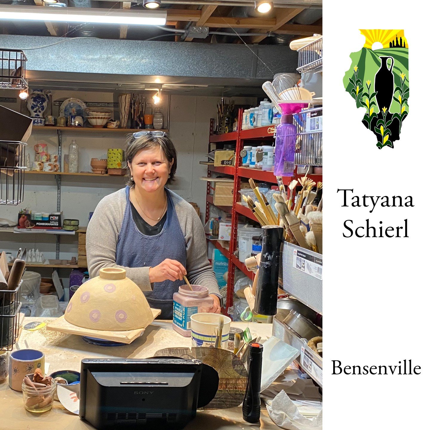 The next guest we want to introduce you to is Tatyana Schierl. This is also Tatyana&rsquo;s first year on the northern Illinois Pottery tour!

Tatyana Schierl grew up in Moscow, Russia. Once in America, she attended Macalester College where she fell 