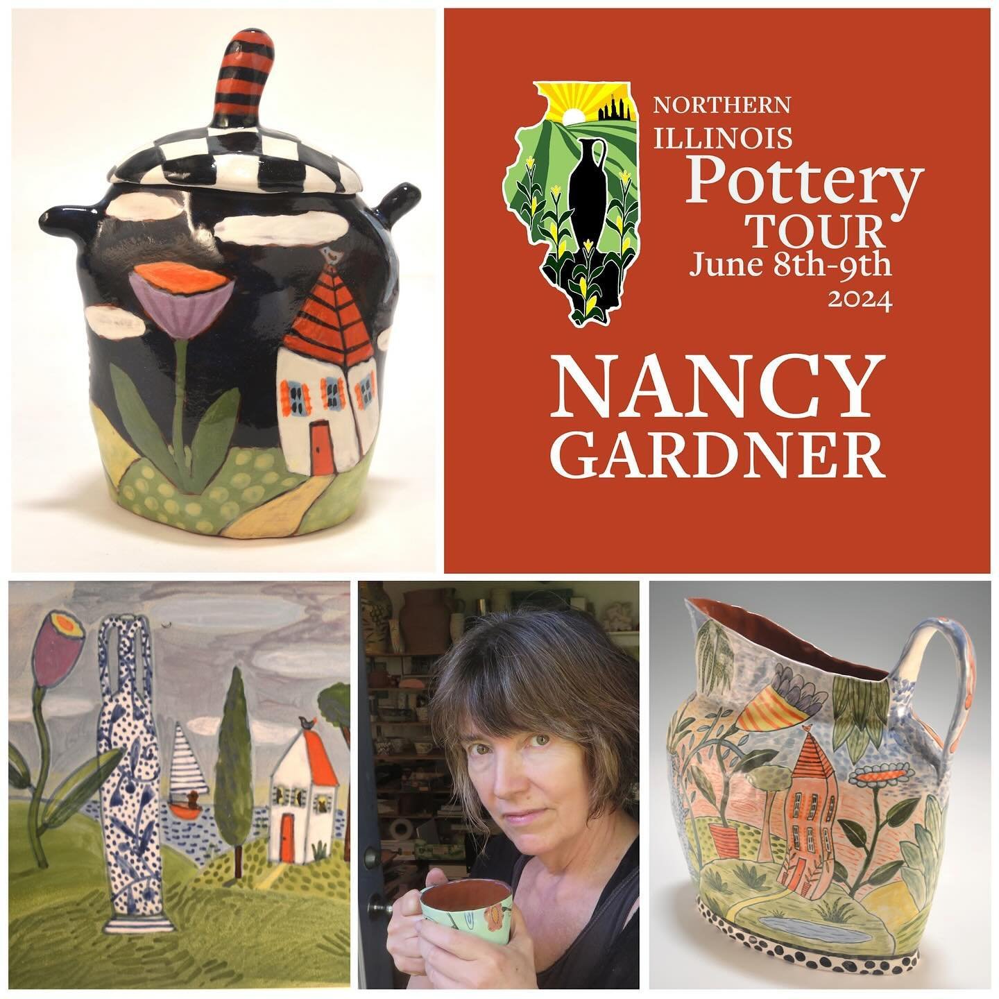 Hi everyone- this is @nancygardnerceramics and I will be introducing the artists that will be at my studio for #northerilpotterytour this year.  It&rsquo;s a great line up and I am hoping to see a lot of you here in #forestpark  Forest Park is a swee