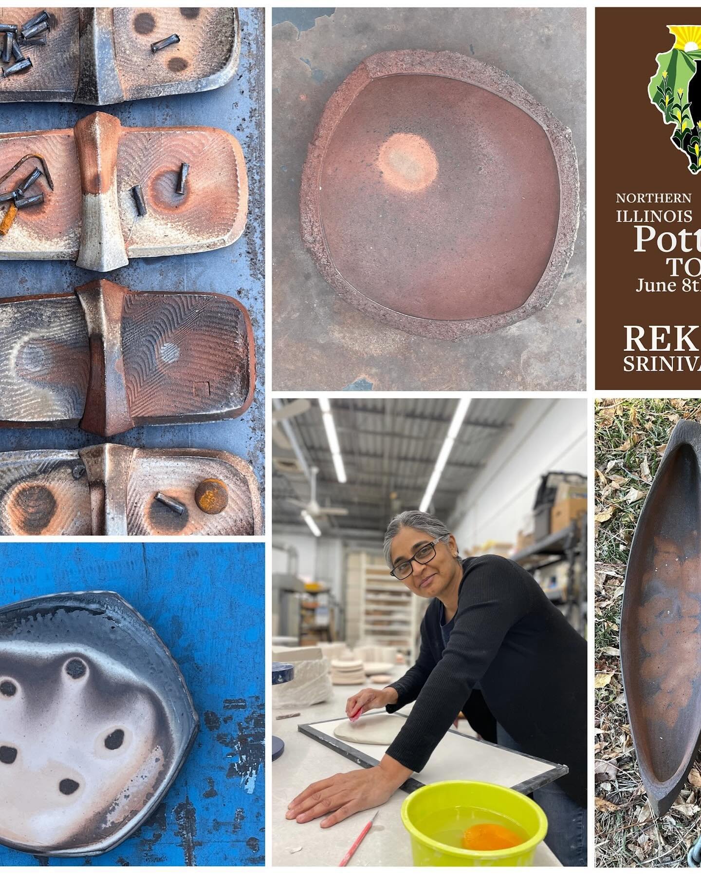 I am happy to welcome @rekha_srinivasan back to Forest Park this year.  Her work is both functional and sculptural with the warm, natural surfaces from wood firing.  I am looking forward to seeing what she will bring this year!  #potterytour #pottery