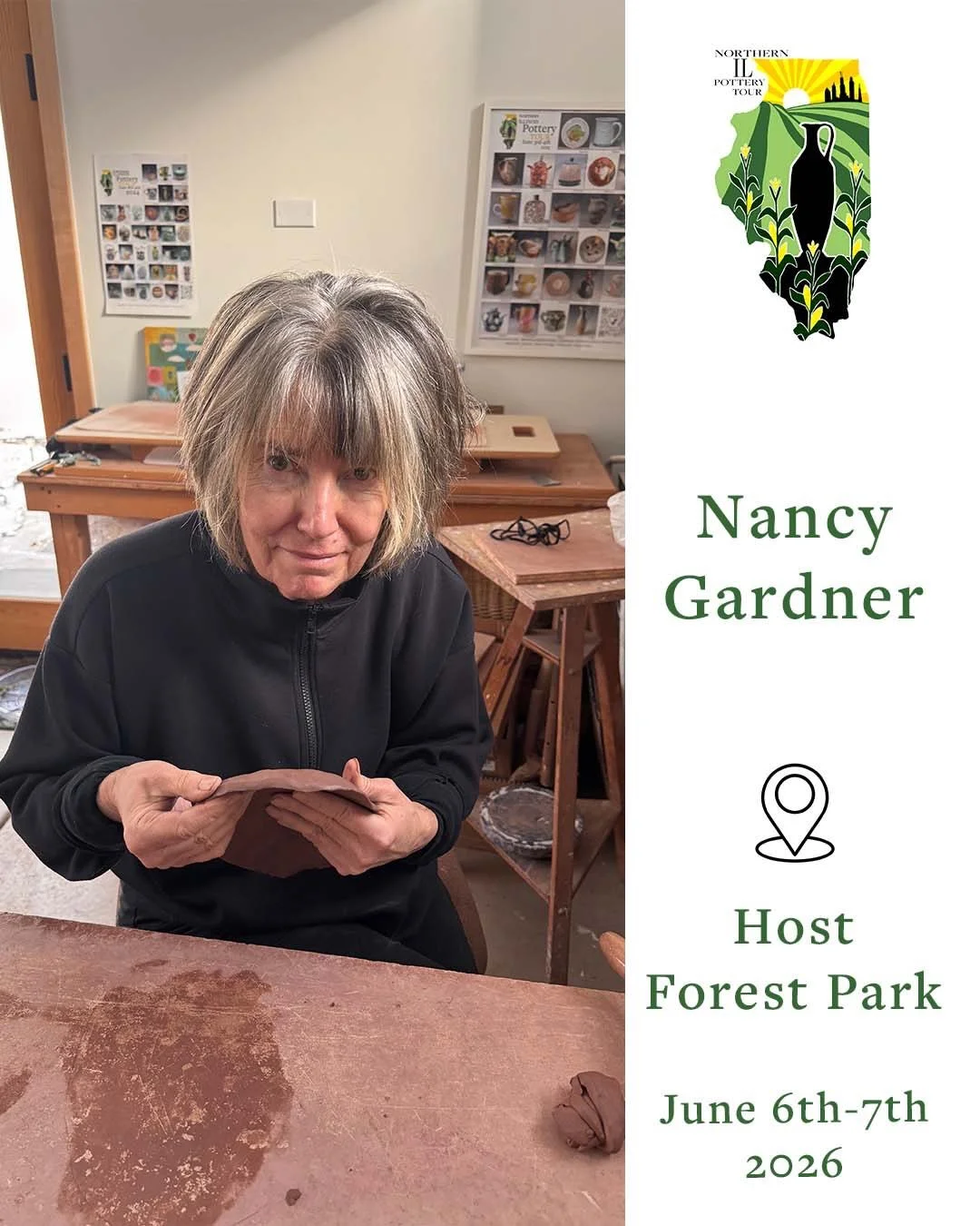 Hi. This is the first post of the hosts of #nipt that will introduce themselves and the potters who will join them at their studio I am very excited to introduce the artists I will be hosting here in #forestpark, a sweet village convenient to Chicago