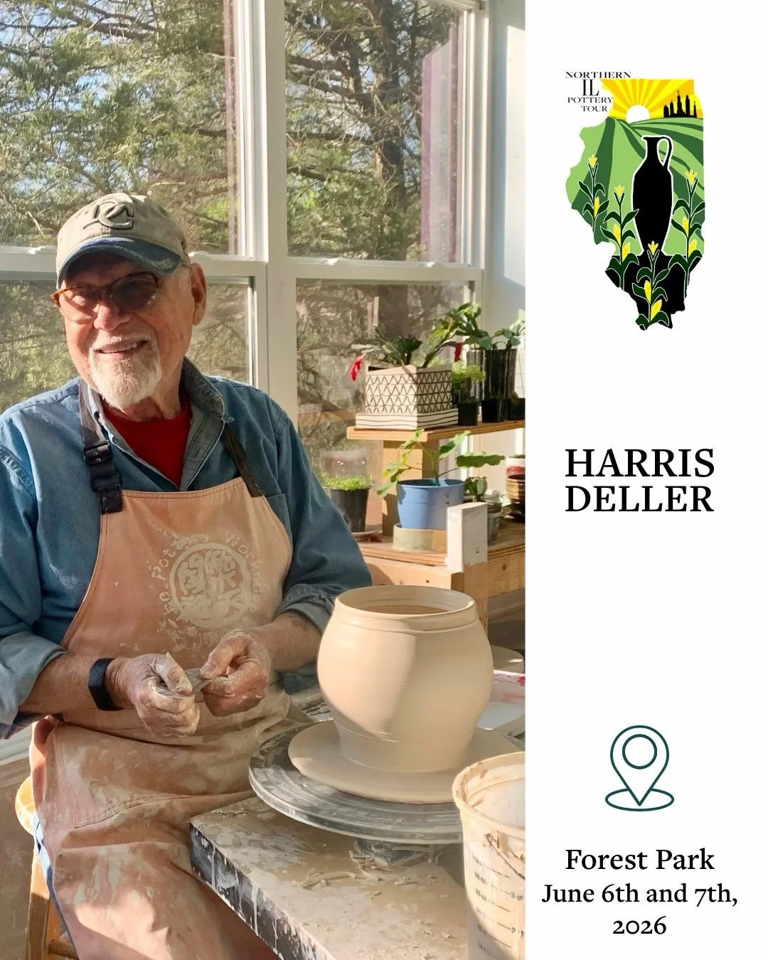 I am proud to have @harrisdellerceramics #forestparkstop this year.  Harris is a true hero in the world of ceramics and his legacy as a teacher and mentor looms large!  A roll model for the long game, Harris has retired from teaching and maintains a 