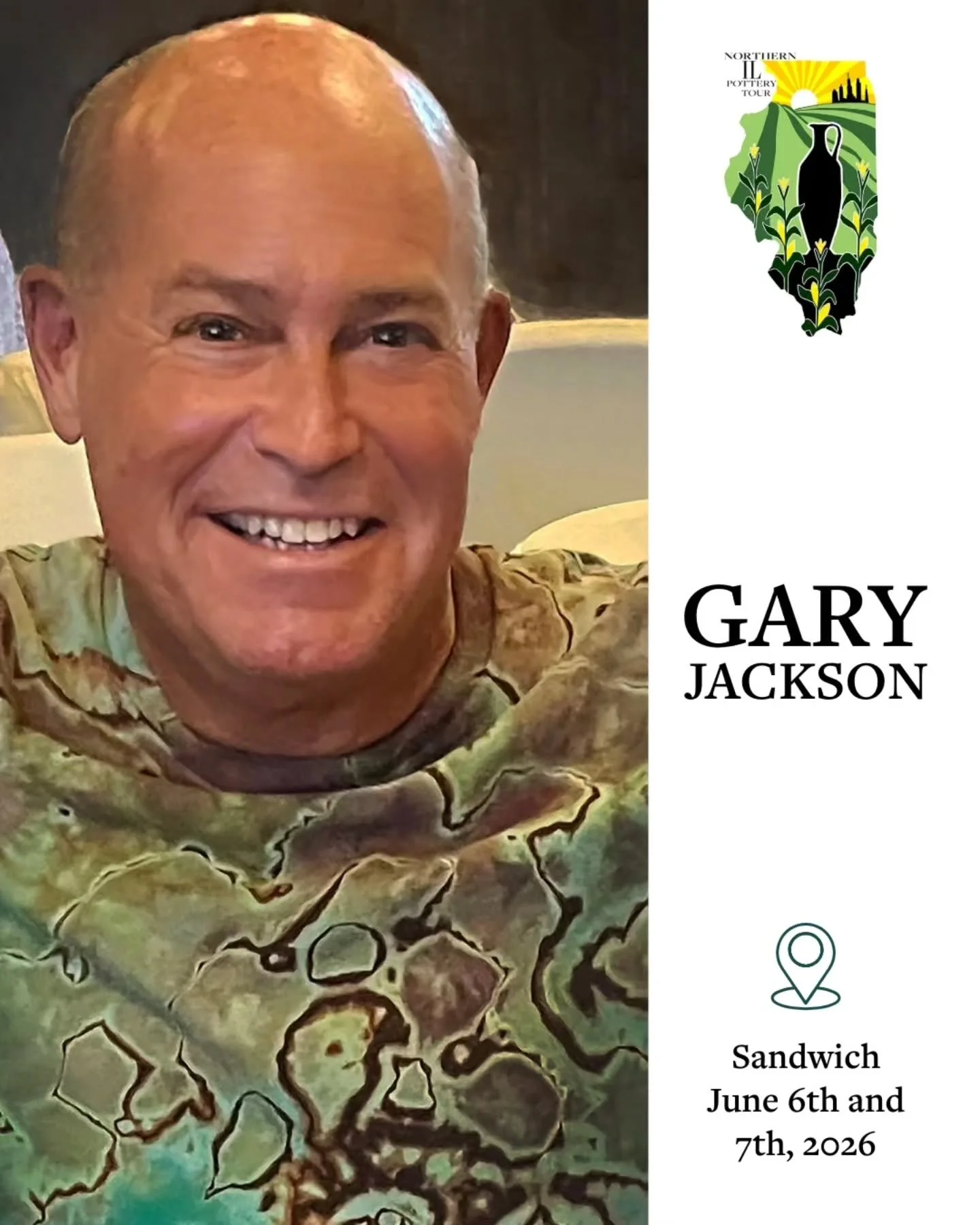 My next guest at the Sandwich Stop is Gary Jackson of @firewhenreadypottery 
Gary's pots are a delightful display of stamped textured clay.  His dishes are so nice to use. This year I need to add a hybrid mug to my cupboard. 

Gary likes to play in t