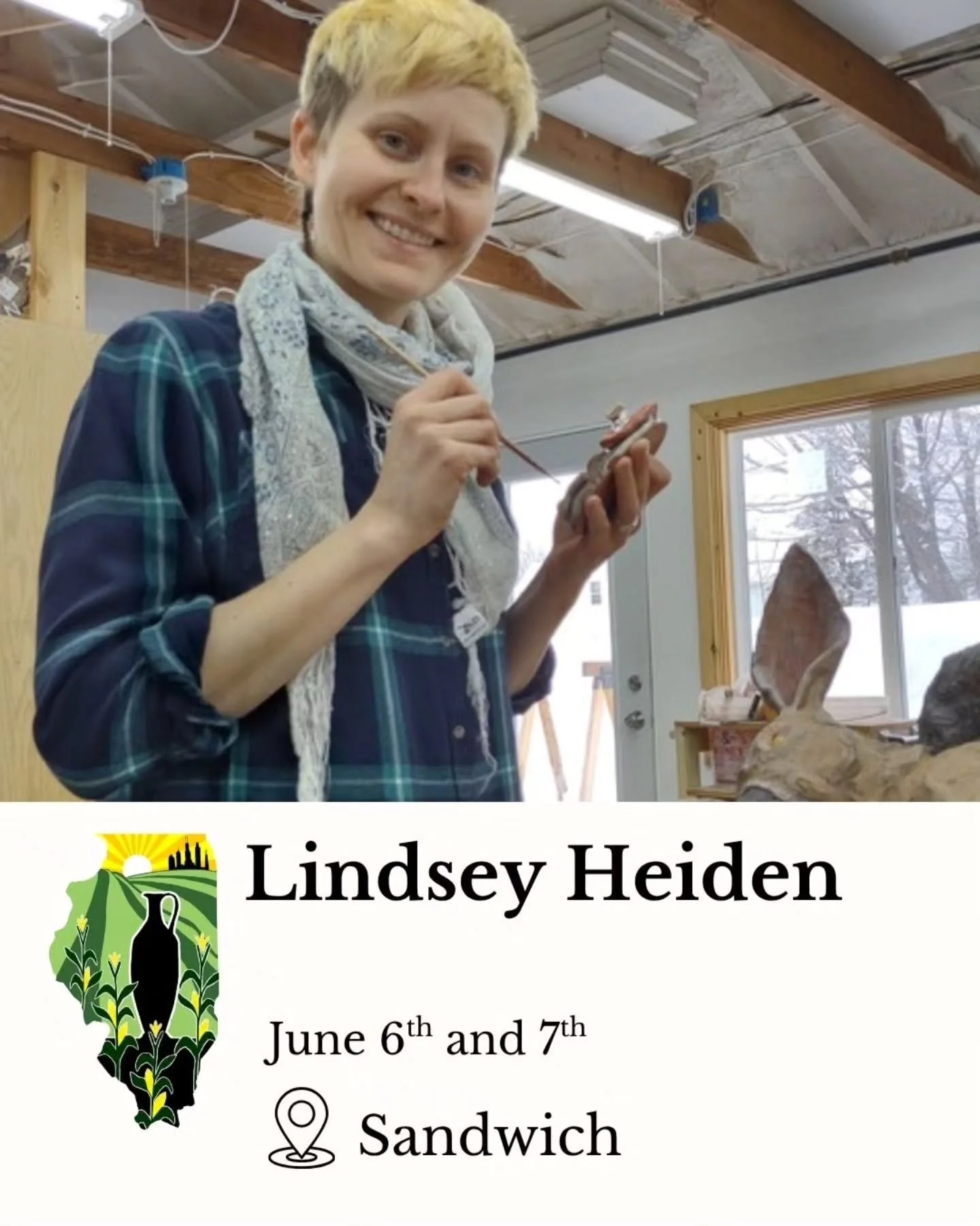 We have @lindseyheiden back in Sandwich! Stop 5 on the tour. Lindsey is a fan favorite. And a favorite in our household.  Her cups and bowl are always in rotation and sometimes fought over.

Joy and play are evident in Lindsey&rsquo;s studio practice