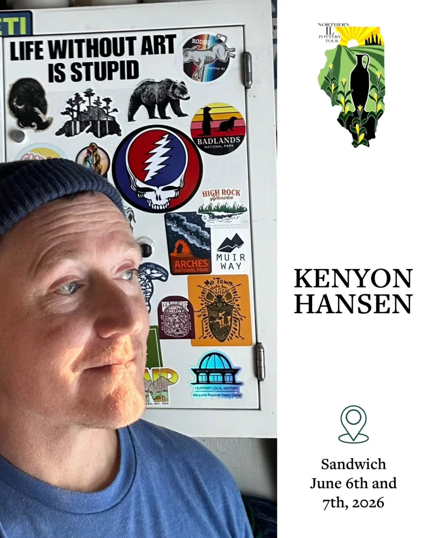 My final guest at the Sandwich Stop, @kenyonhansen
Kenyon pots are soft yet strong. The surface design feels so nice. My husband loves a good sturdy Kenyon mug. It keeps his coffee warm. I myself plan to add a plate to my cupboard this year.

Kenyon&