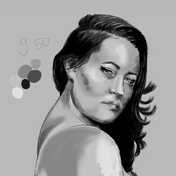 F*k the feed, I will post messy from now on ✌️!

#portrait #grey #selfportrait #digitaldrawing #workinprogress #digitalart #art #illustration  #illustrator #artoftheweek #&aelig;ssentia