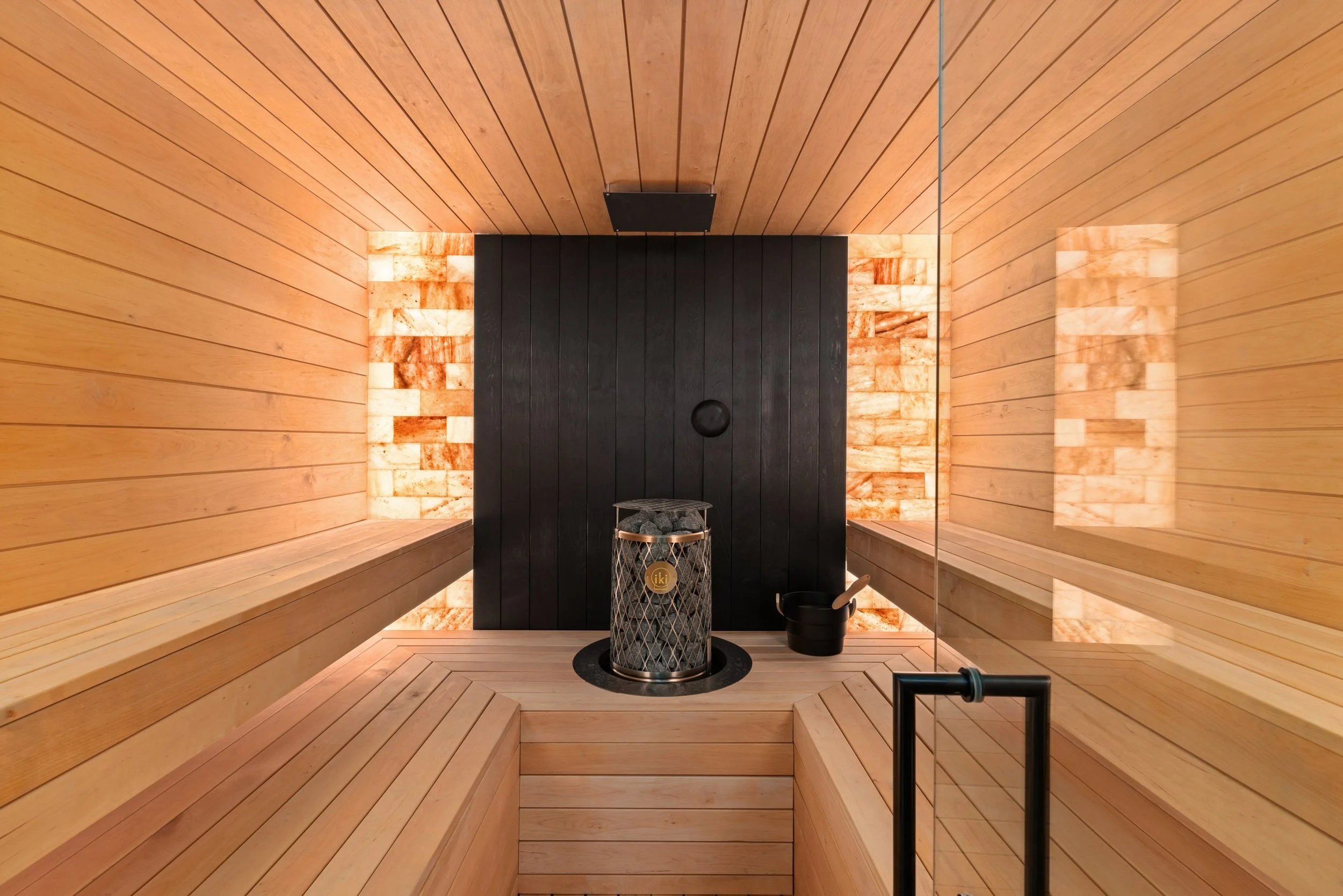 Custom Sauna, Salt Block Light Accent