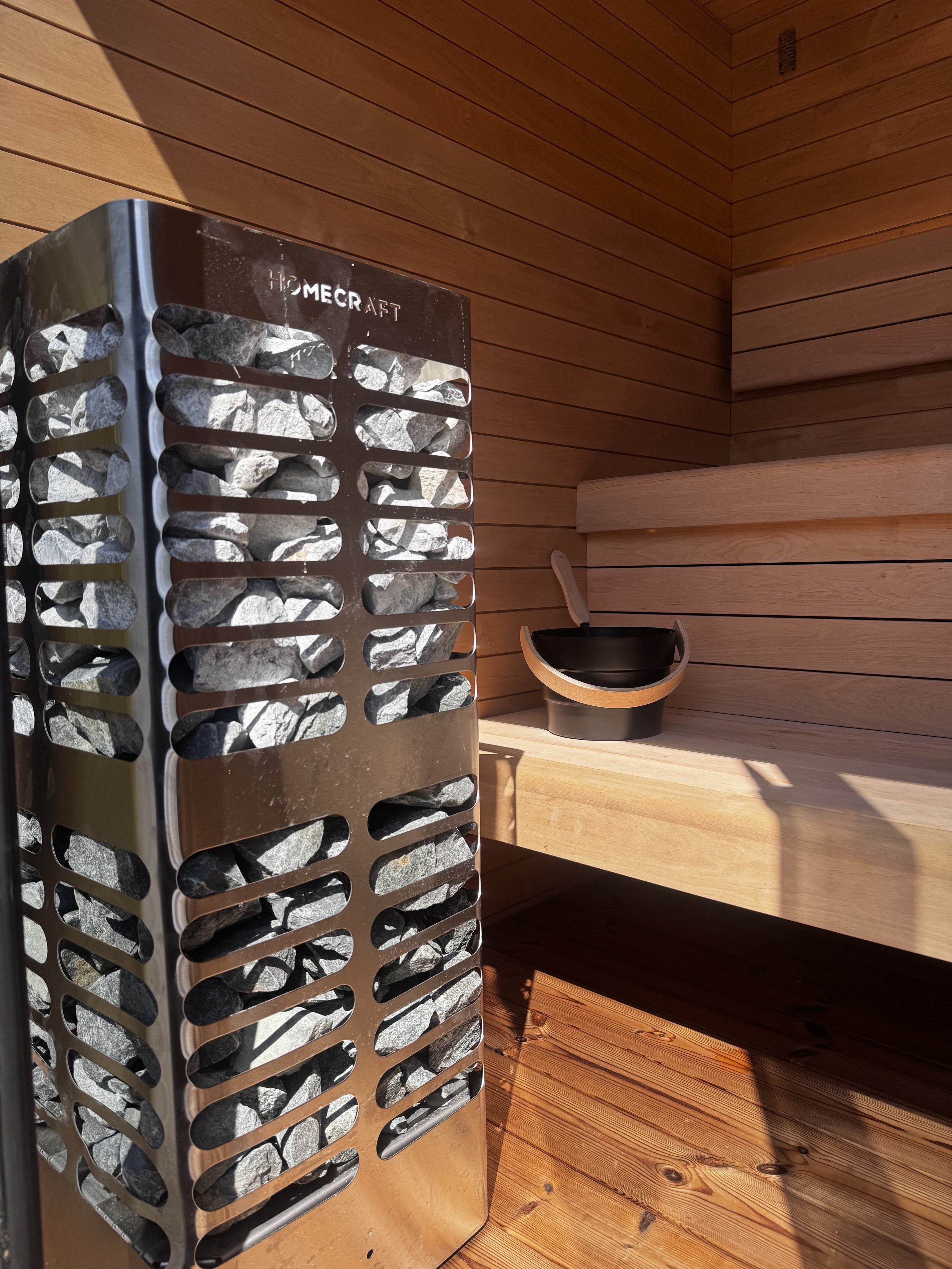 Luxury Backyard Authentic Sauna by Bison Hut. 