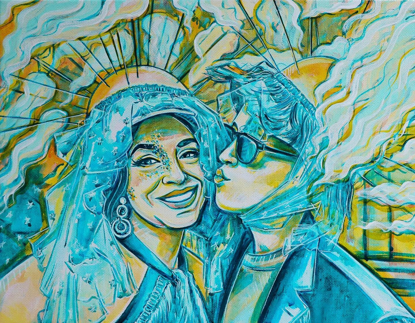 Hiiiiii, I forgot to both show off and photograph a chunk of my Mardi Gras painting commissions from this year.
Woops.
BUT I REMEMBERED TO PHOTOGRAPH THIS ONE.
My two favorites.. love AND carnival. Shooo. 
Happy flipping Wednesday✨
&mdash;
&mdash;
#m