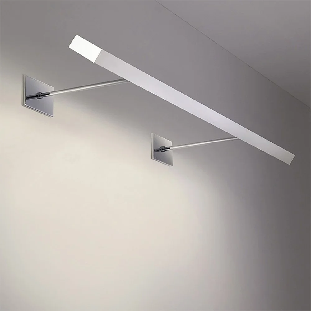 Polished Chrome big rectangular modernist art light