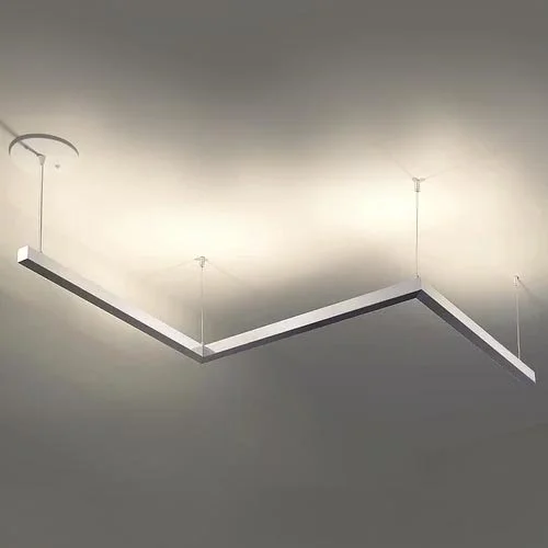 modern Z shaped uplight linear pendant light fixture