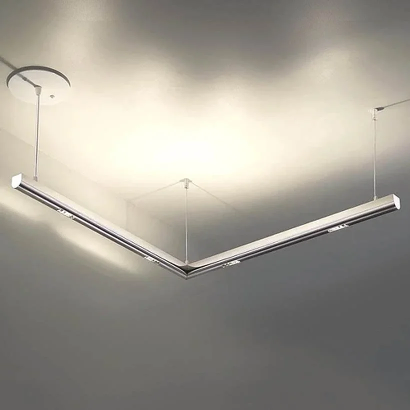 contemporary L shaped light fixture with up lighting and down lighting