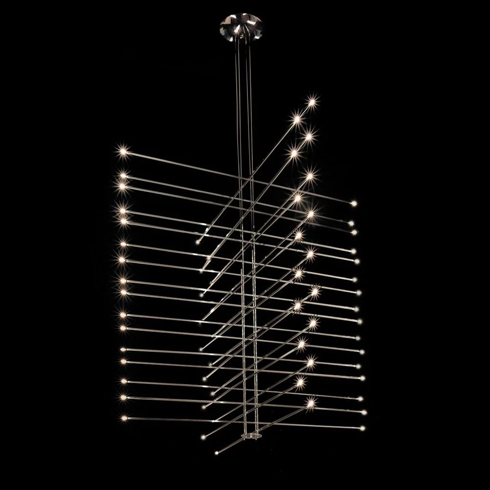 polished chrome modernist chandelier