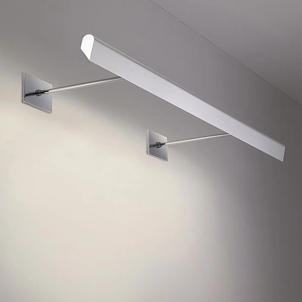 contemporary polished chrome linear sconce art light