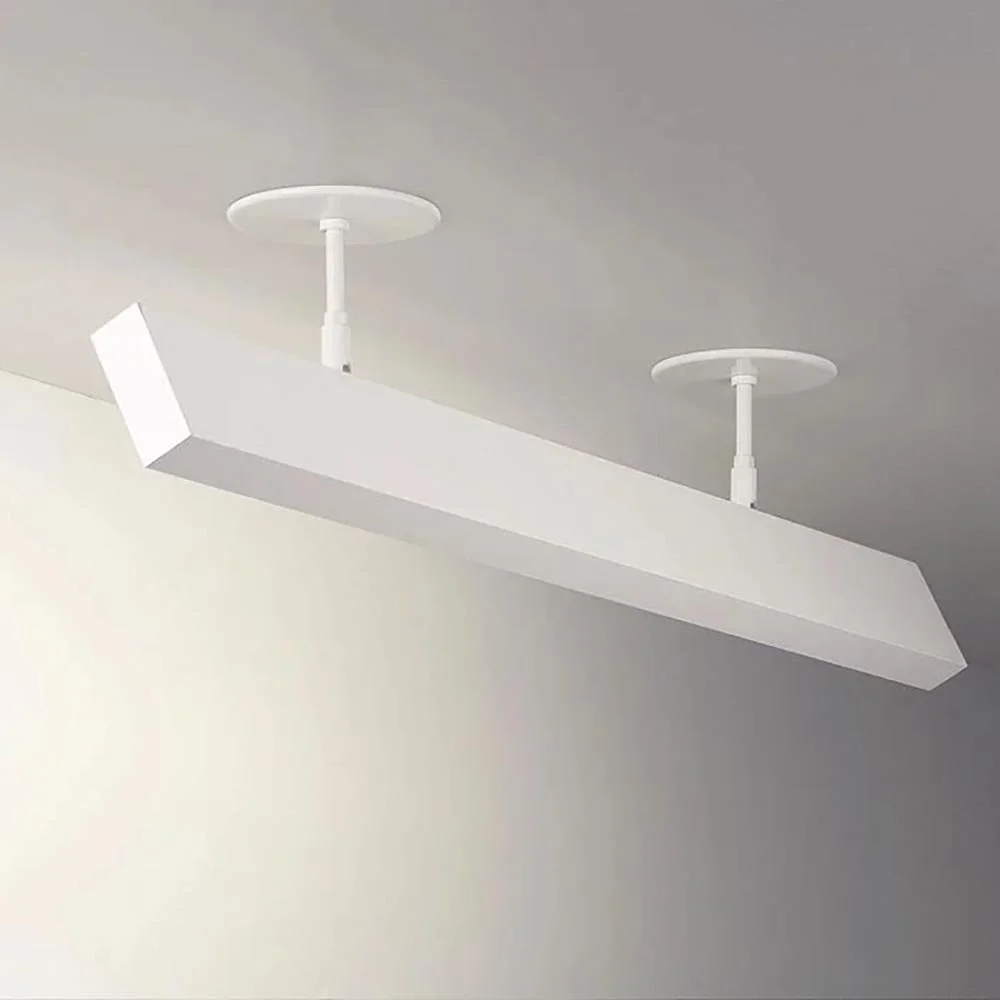 white rectangular linear gallery light