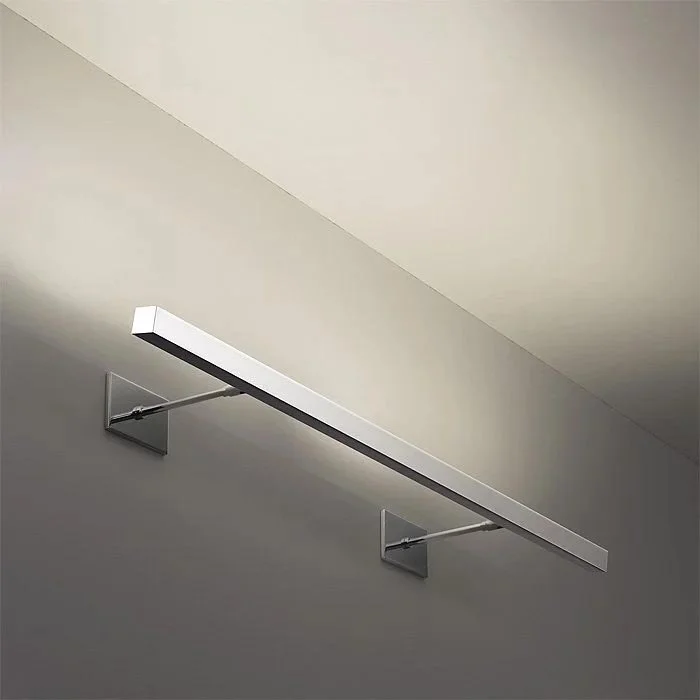 long linear uplight sconce in polished chrome