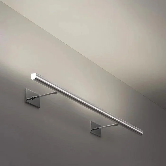 polished chrome long linear uplight sconce