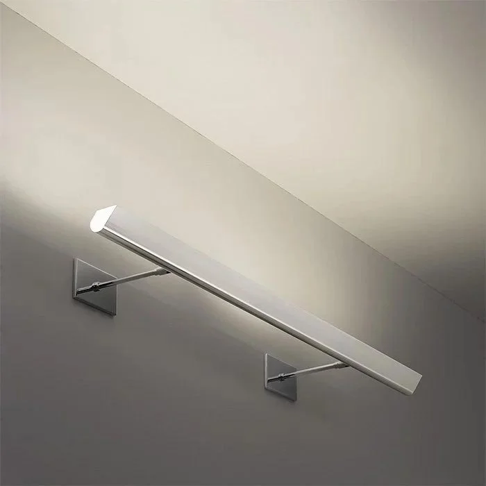 polished chrome long linear sconce