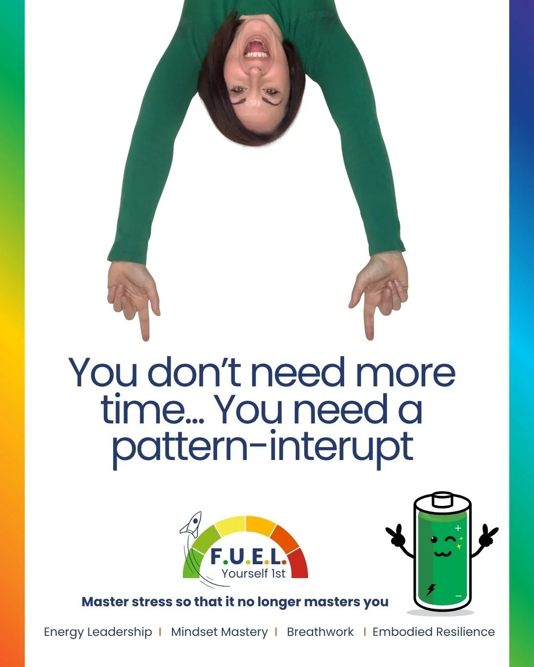 You don&rsquo;t need more time.

You need a pattern interupt.

Stress builds when there&rsquo;s no break in the pattern.

A reset doesn&rsquo;t take hours.
It takes awareness in the moment.

👉 Start noticing your patterns with the quiz (website link