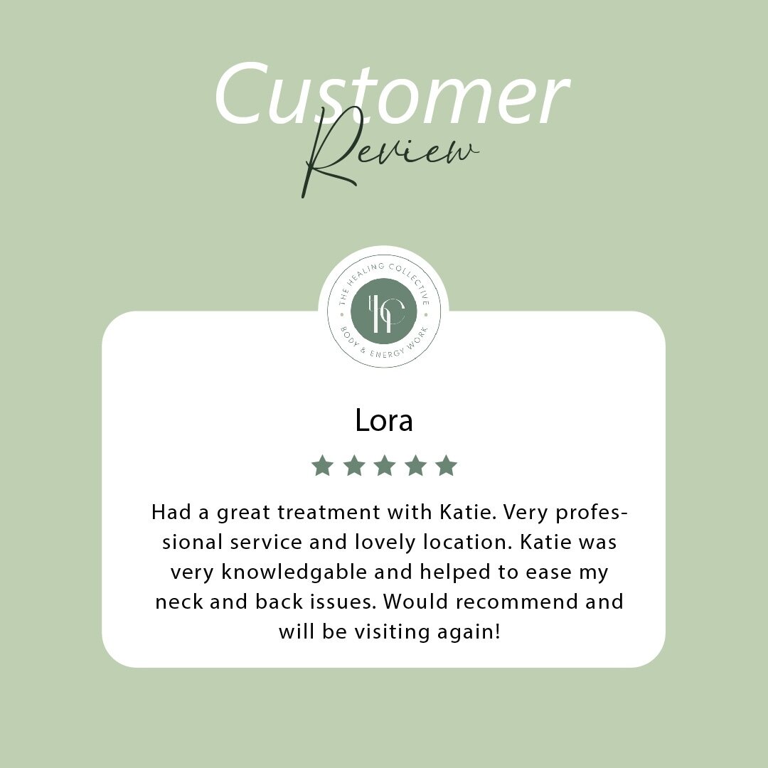 &quot;Had a great treatment with Katie. Very professional service and lovely location. Katie was very knowledgable and helped to ease my neck and back issues. Would recommend and will be visiting again!&quot; ⁠
⁠
A recent review from a recent client 