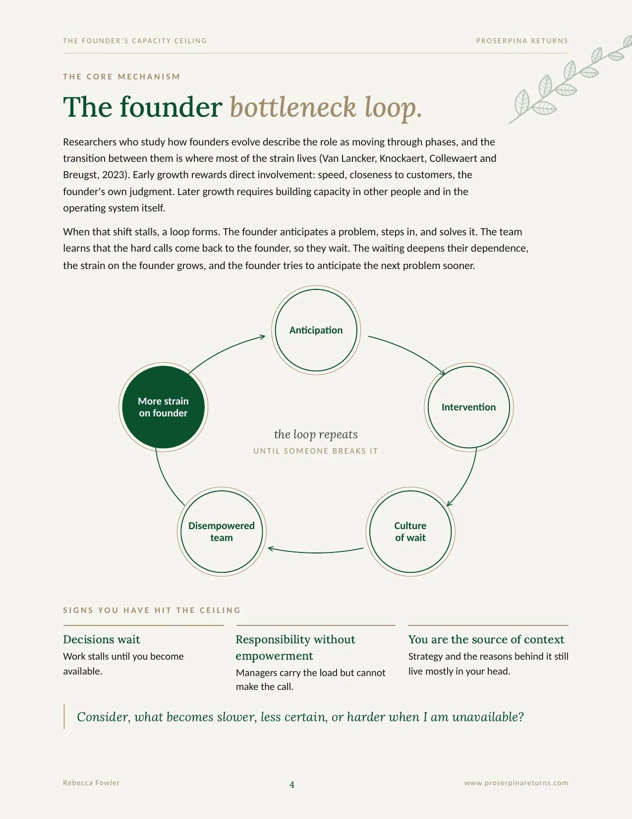 The bottleneck loop