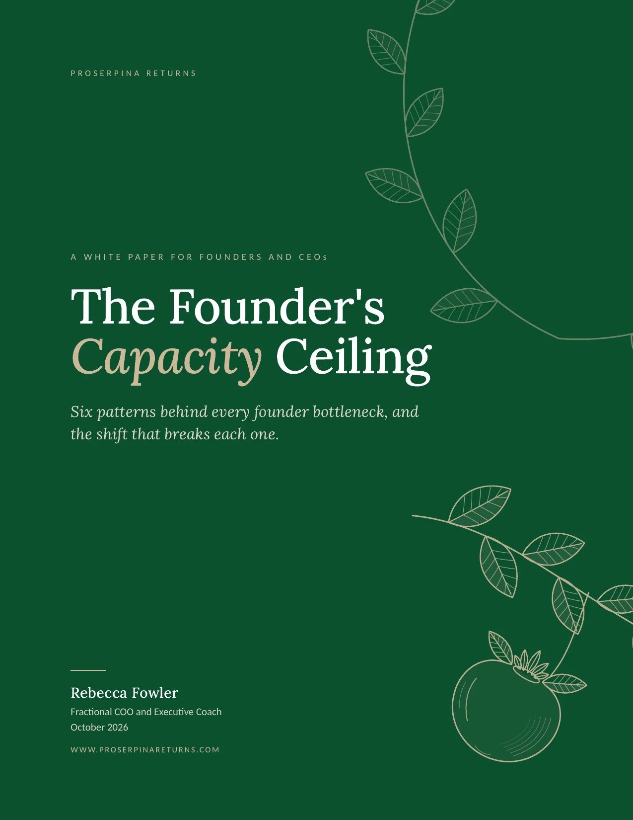 Cover of The Founder’s Capacity Ceiling white paper