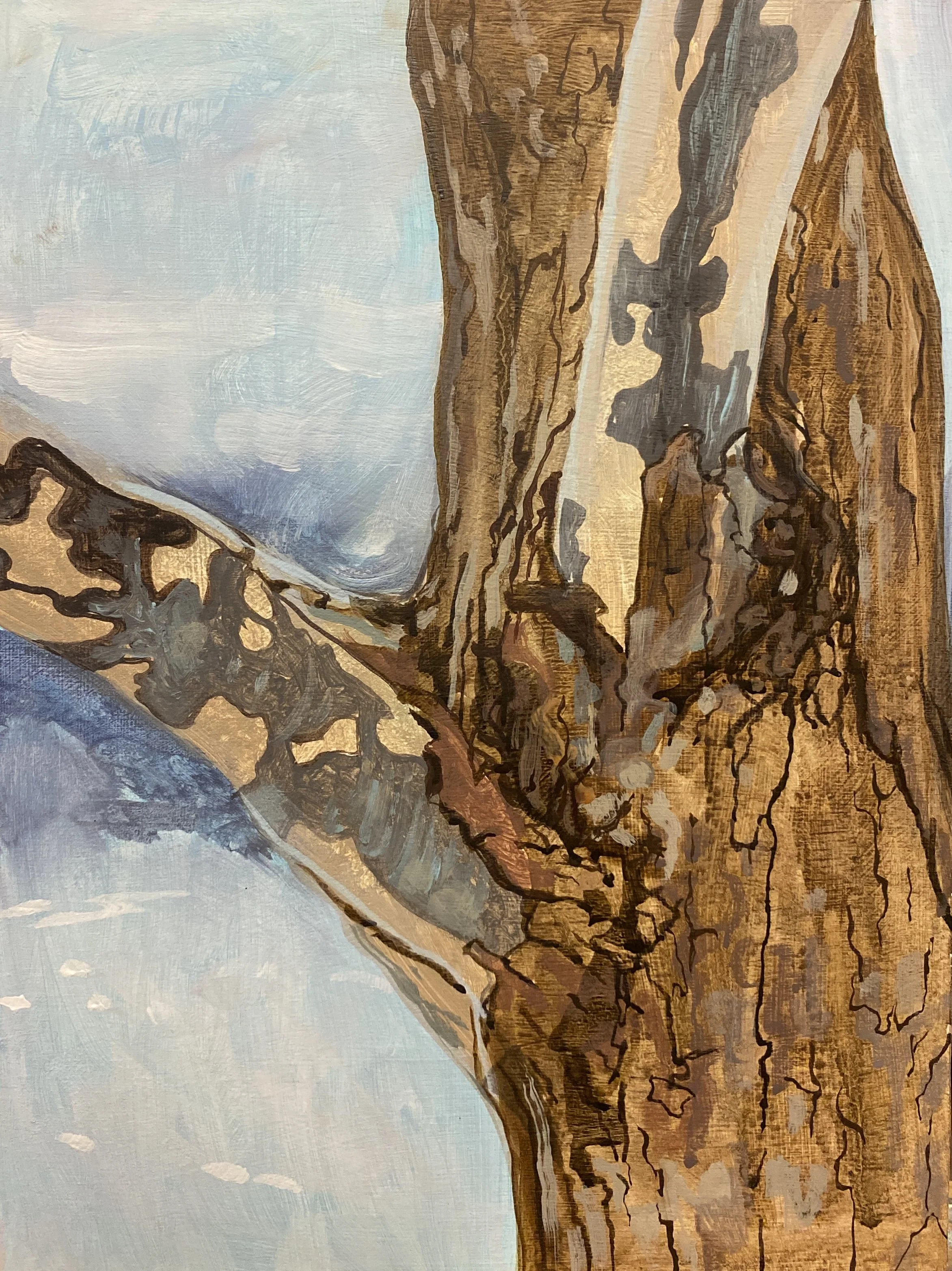 Sleeves, 12" x 9", Acrylic and ink on canvas