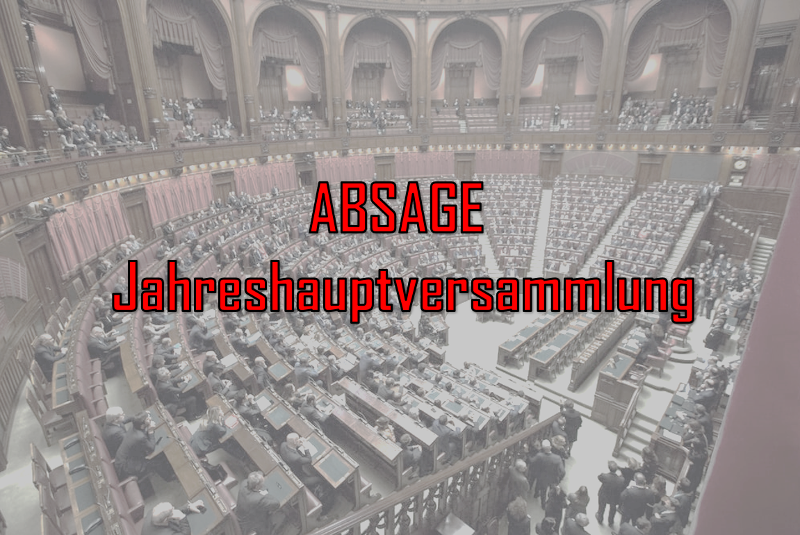 Absage Jahreshauptversammlung