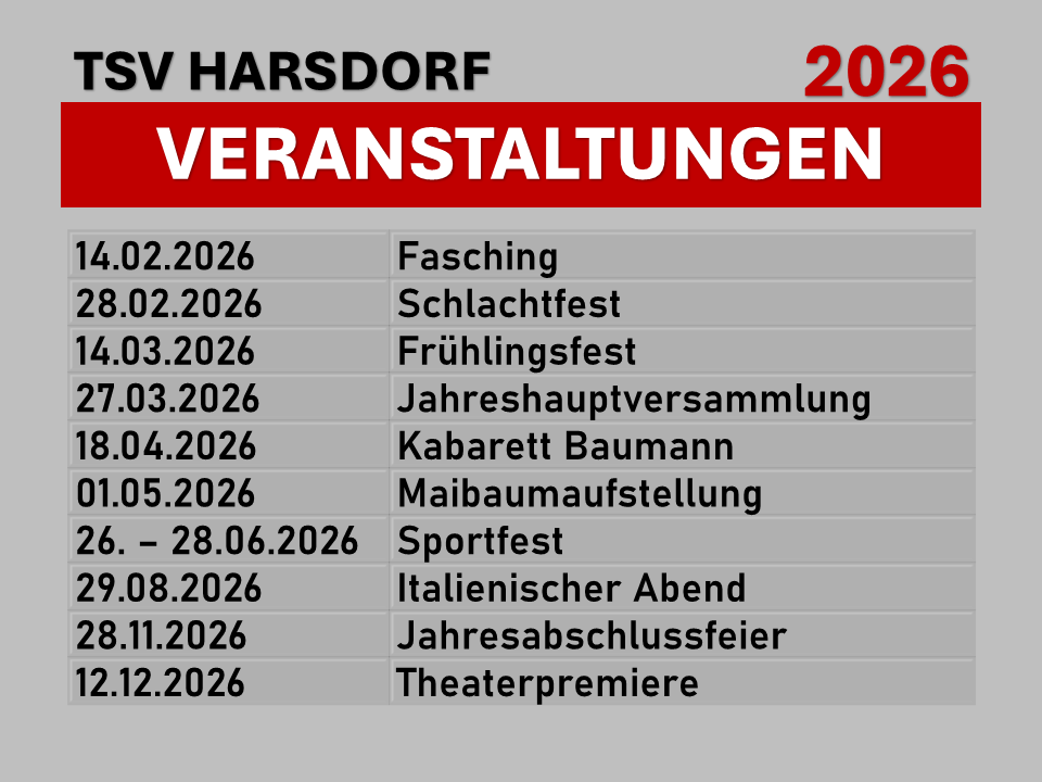Veranstaltungen 2026