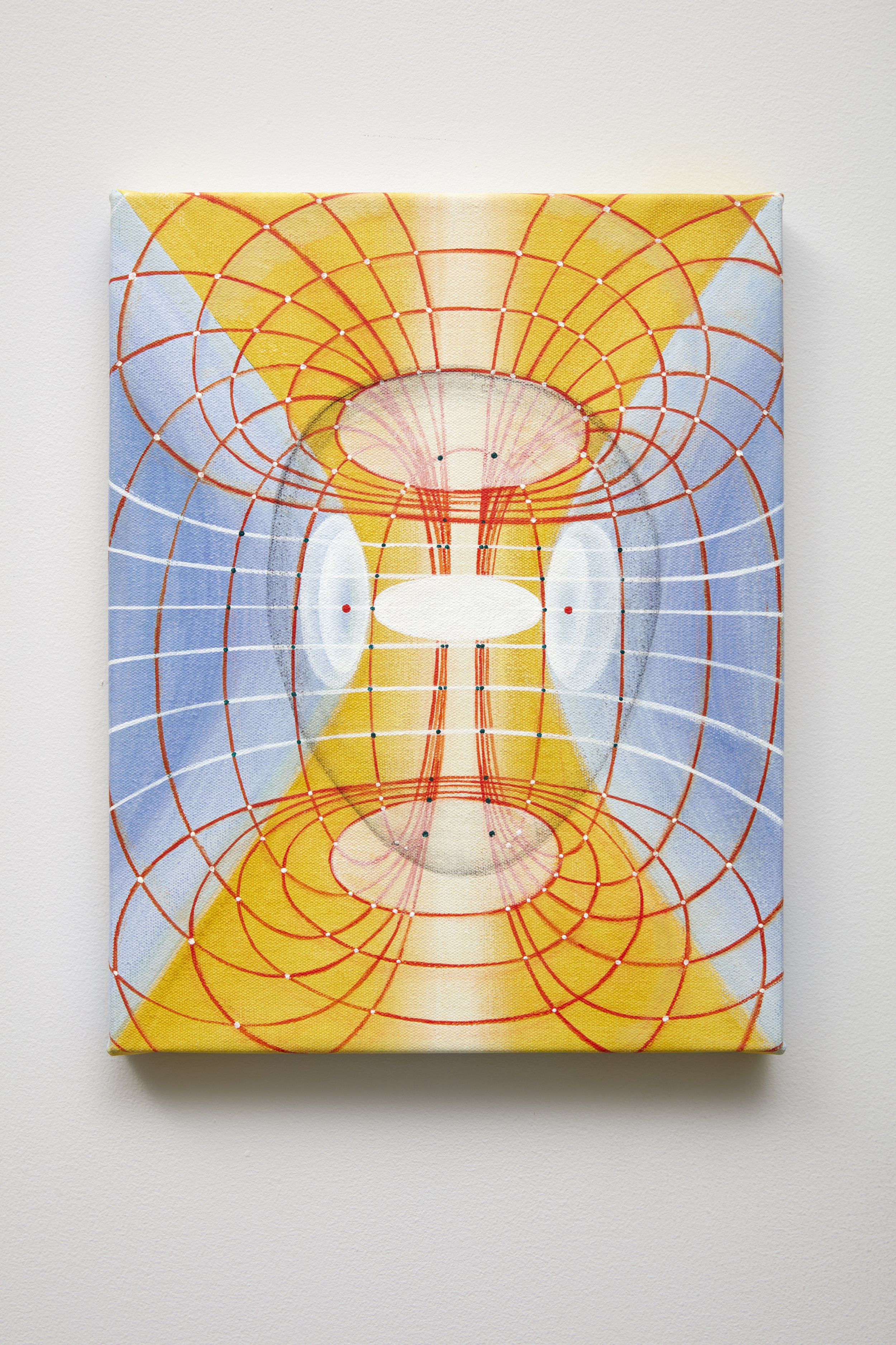  Emily Cheng  
 A Force Like Gravity #5 , 2022 
Flashe on canvas, 14 x 11 inches 
Courtesy the artist 