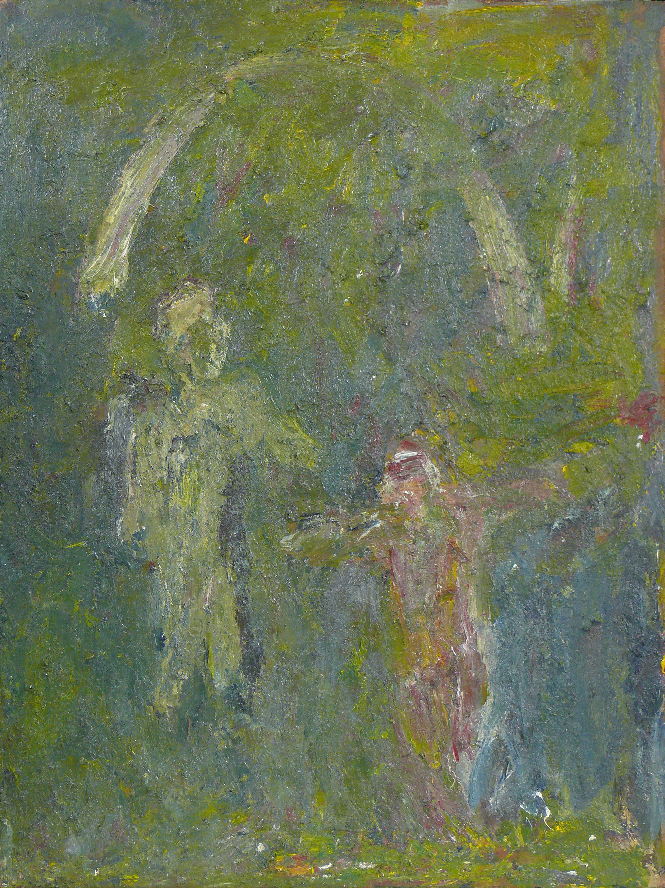  Milton Resnick  
 You and Me , 1992 
Acrylic, gouache, and ink on board, 40 x 30 inches