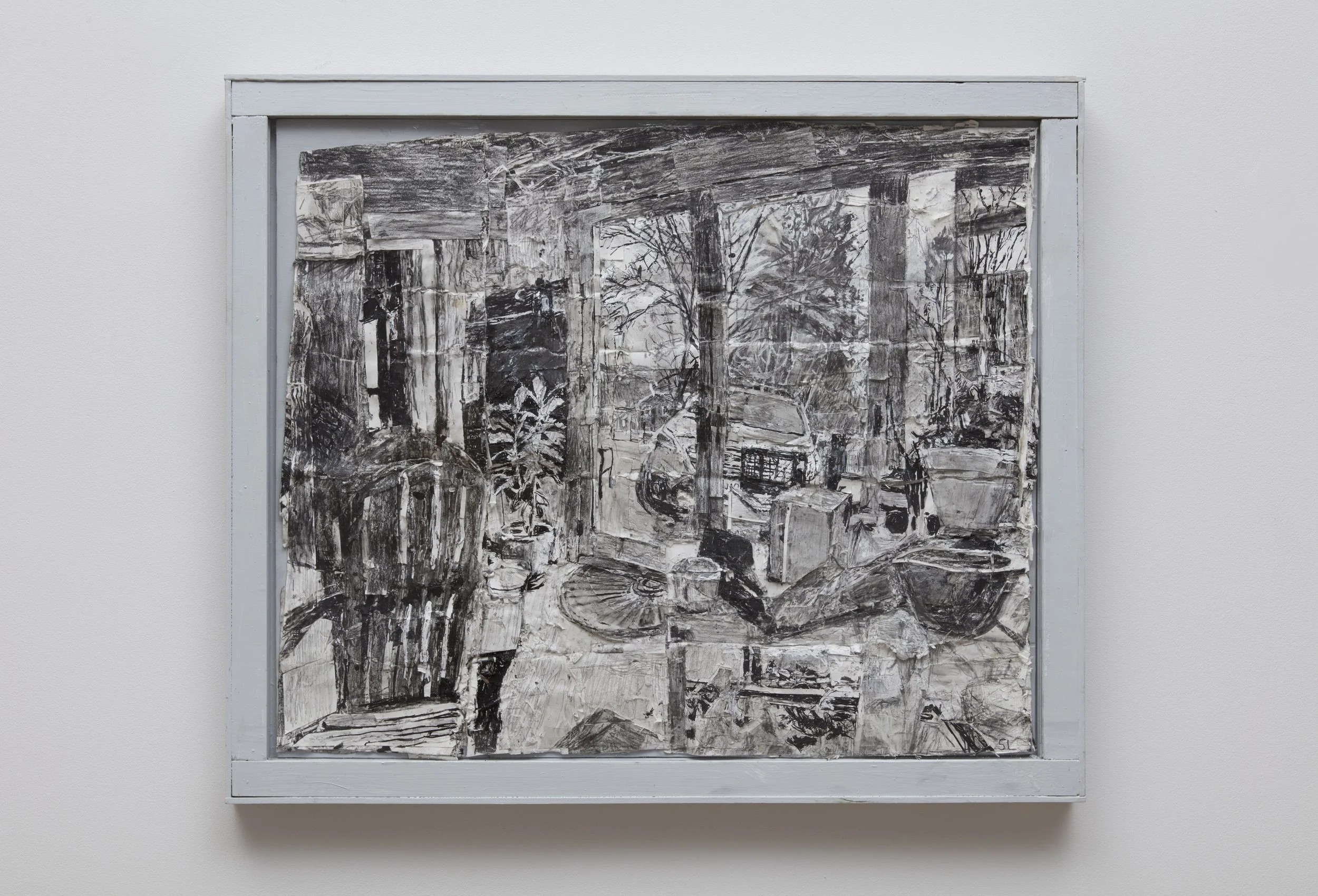  Stanley Lewis  
 View from Studio with Car , 2026 
pen and ink on paper, 28 x 23 1/4 inches 
Courtesy the artist 