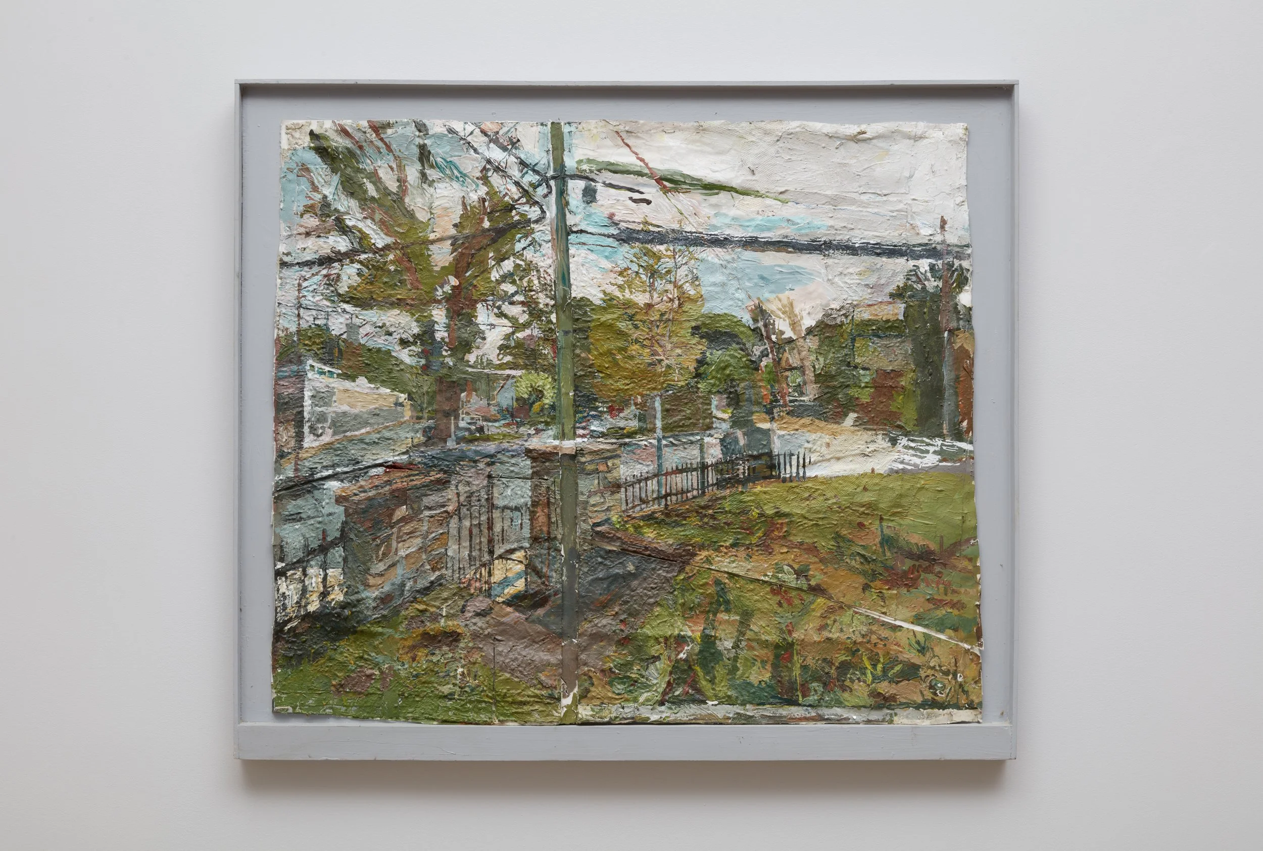  Stanley Lewis  
 Intersection Posy Road and Compo, Westport, CT , 2019-2025 
acrylic on paper, 28 1/2 x 30 inches 
Courtesy the artist and Betty Cuningham Gallery, New York 