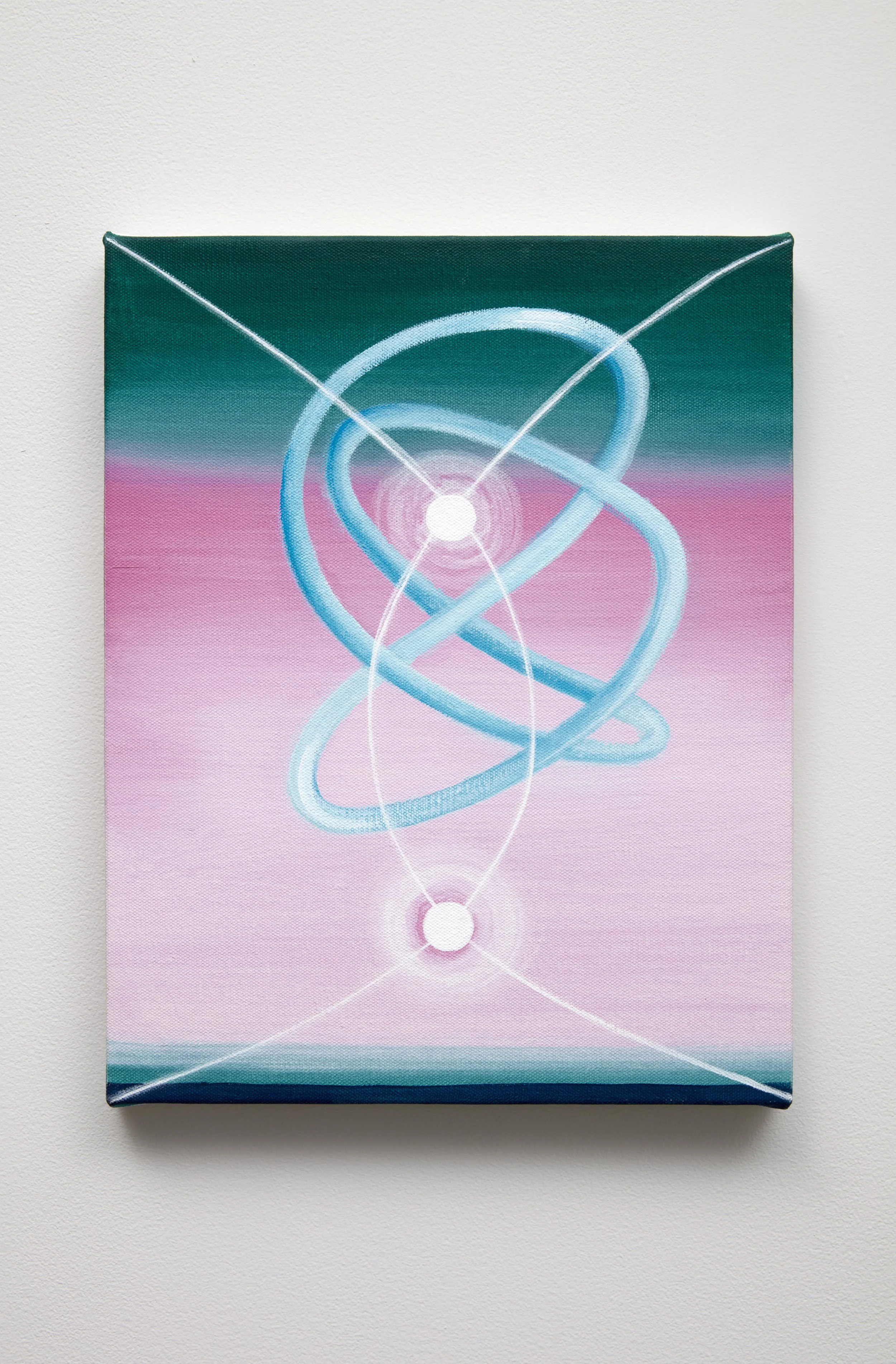  Emily Cheng  
 A Force Like Gravity #9 , 2022 
Flashe on canvas, 14 x 11 inches 
Courtesy the artist 