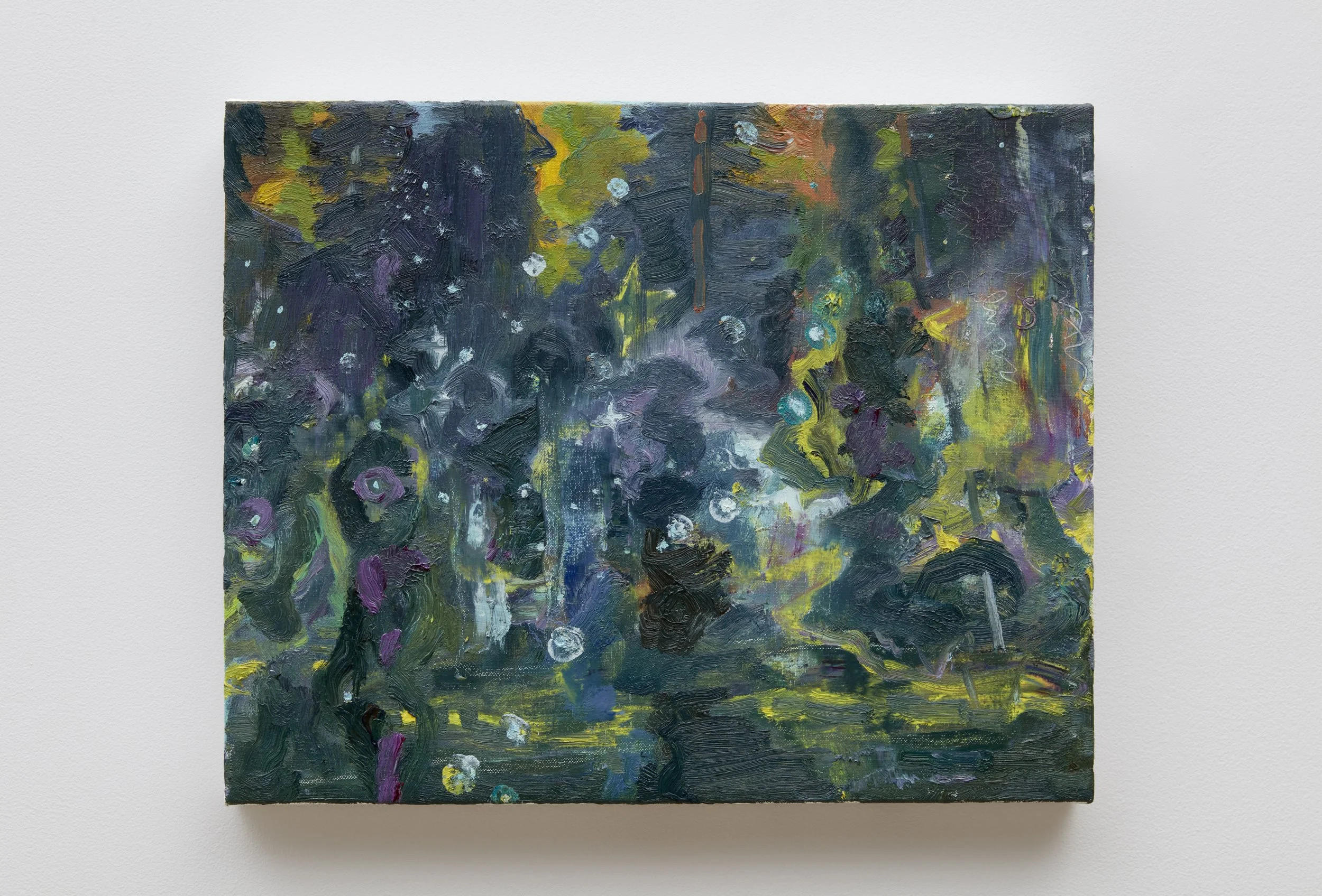  Eric Aho  
 Summer Night, Fireflies, Mists, and Vapors I , 2022 
oil on linen, 16 x 20 inches 
Courtesy the artist and DC Moore Gallery, New York 