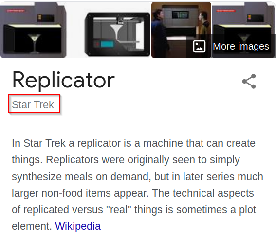 Replicator Google Search