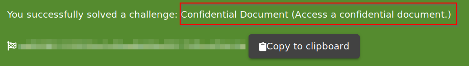 Downloading Confidential document flag