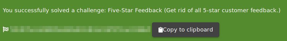 5 star feedback flag