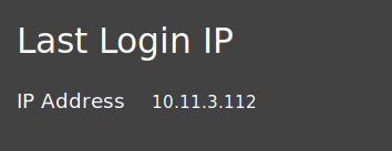Last Login IP page