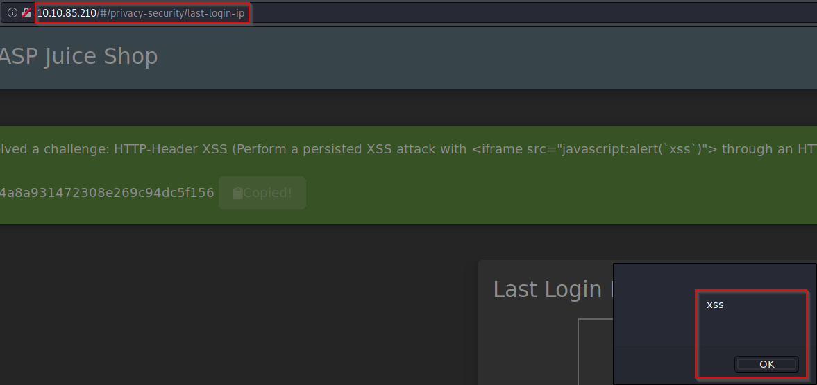Persistent XSS payload