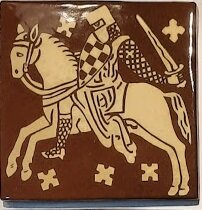 This tile from a Minton tile that was itself a copy of a tile in Westminster Abbey.