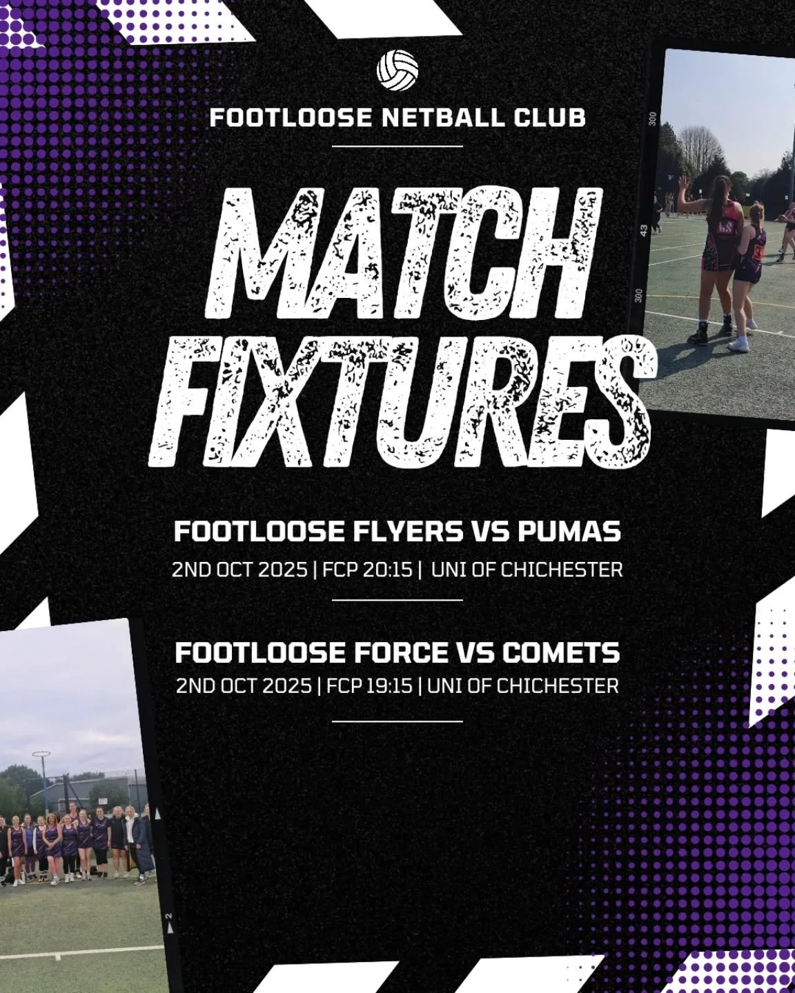 This week's fixtures🏐
This week is week 3 in @chichesternetballleague and see Flyers take on Pumas, a formidable team who have won the league on many occasions, and Force taken on Planet Netball Academy's Comets, a growing club, which will prove to 