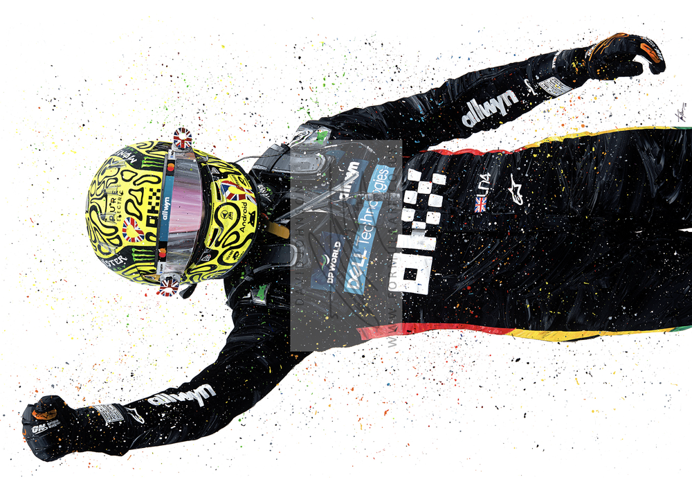 Poster Lando Norris 2025 Con Autografo | Stampa Lucida A4 | Regalo Per Fan F1