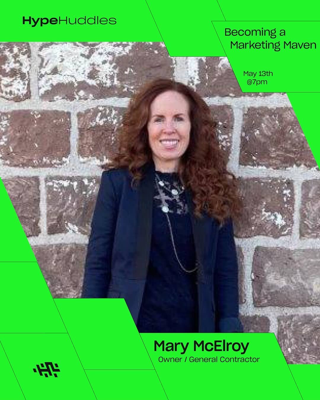 This Thursday's HypeHuddle will introduce Mary McElroy, a Brooklyn, NY native who has taken her New York grit into the male-dominated construction industry. Her and her husband have been able to build and grow @graphicbuilders , their general contrac