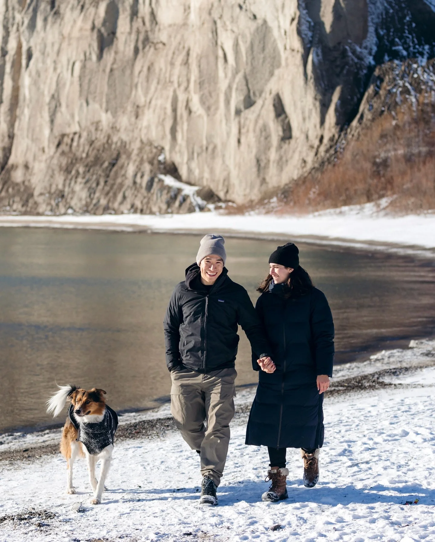 Happy 1️⃣ month proposal/engagement to our beautiful friends Brandon &amp; Anya! They are proof that your session doesn&rsquo;t need to be all about guided poses. We love that we got to include their two fur babies and just have fun. Congrats, you tw