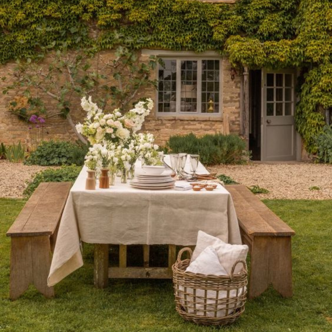 Garden Party Theme Table Arrangement