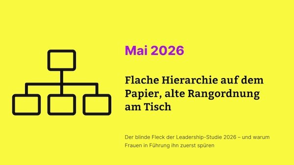 Flache Hierarchie auf dem Papier, alte Rangordnung am Tisch