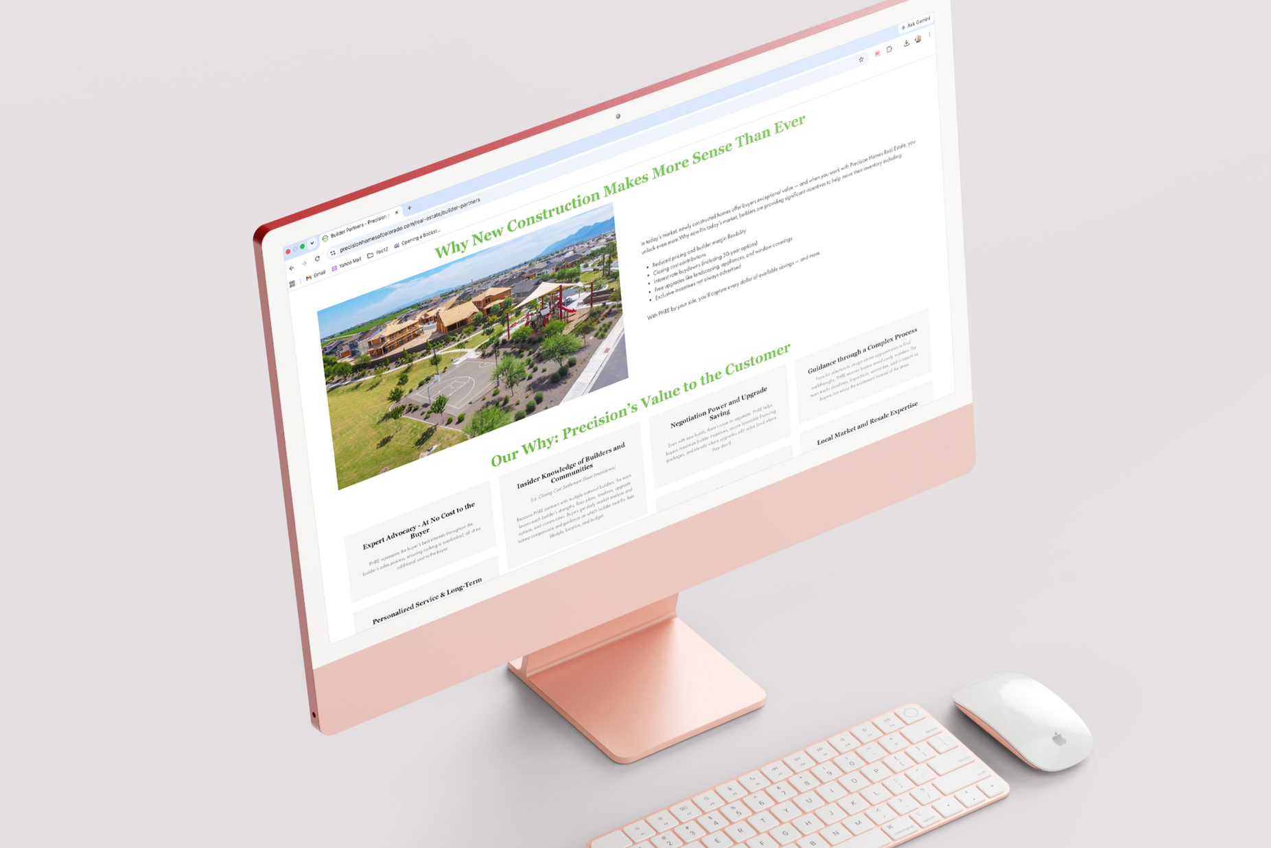 Precision Homes Real Estate Web Design