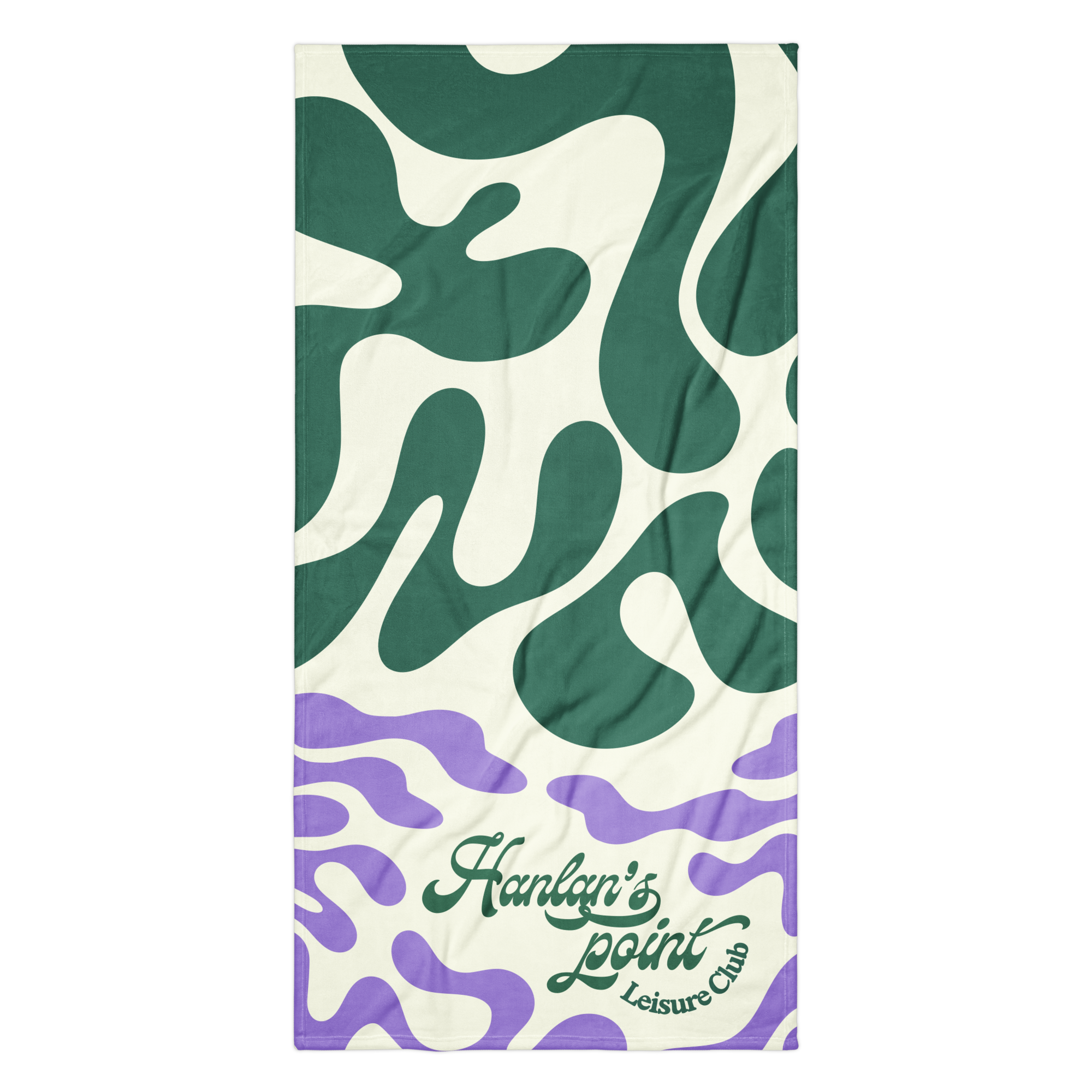 Hanlans's Point Leisure Club 2026 V1 abstract lake towel