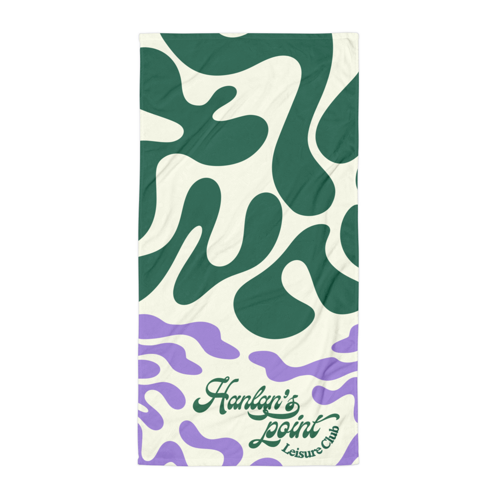 Hanlans's Point Leisure Club 2026 V1 abstract lake towel